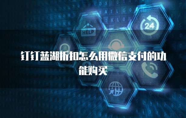 钉钉蓝湖折扣怎么用微信支付的功能购买