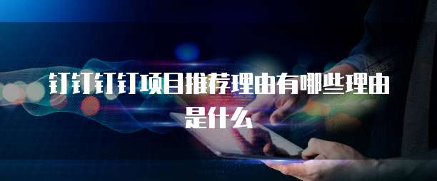 钉钉钉钉项目推荐理由有哪些理由是什么