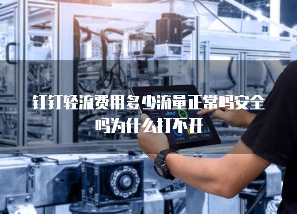 钉钉轻流费用多少流量正常吗安全吗为什么打不开
