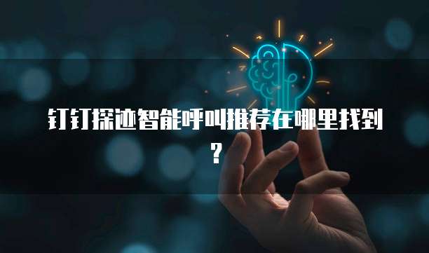 钉钉探迹智能呼叫推荐在哪里找到?