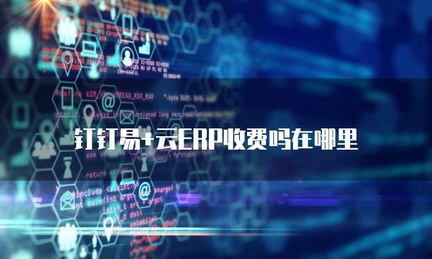 钉钉易+云ERP收费吗在哪里