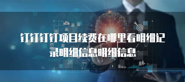 钉钉钉钉项目续费在哪里看明细记录明细信息明细信息