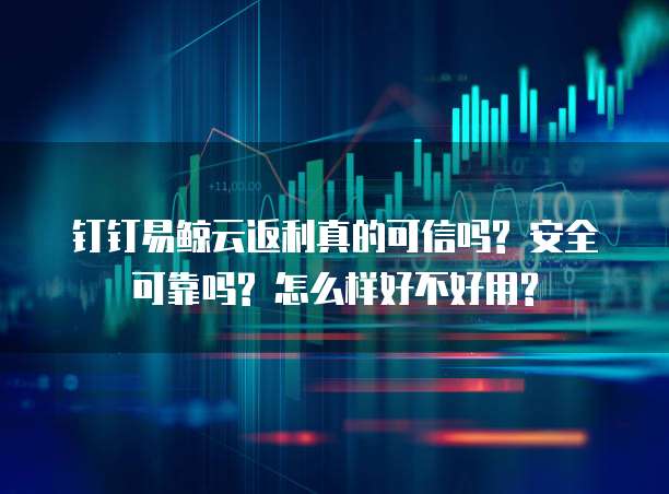 钉钉易鲸云返利真的可信吗? 安全可靠吗? 怎么样好不好用?