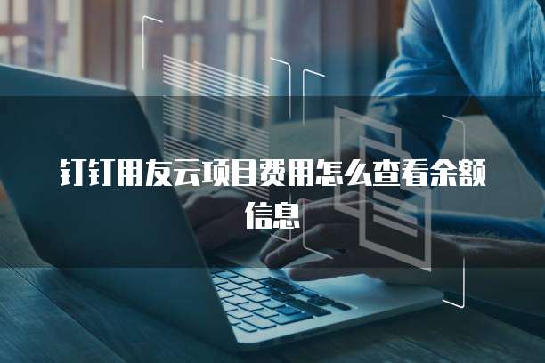 钉钉用友云项目费用怎么查看余额信息