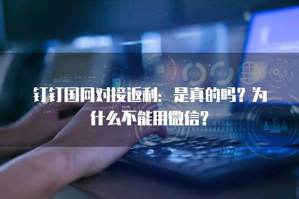 钉钉国网对接返利:是真的吗?为什么不能用微信?