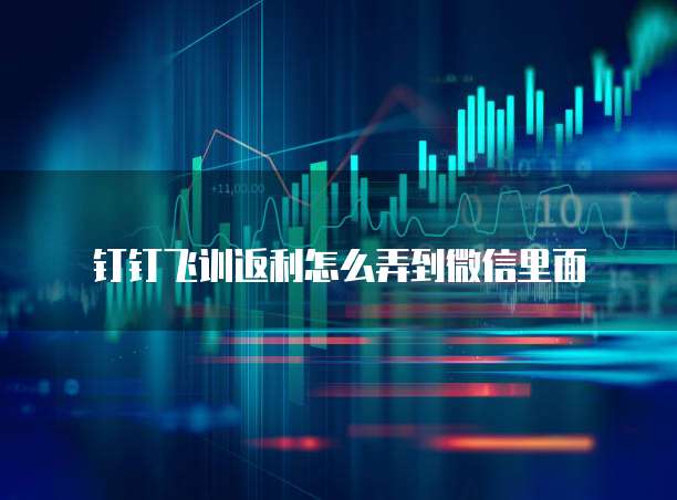 钉钉飞训返利怎么弄到微信里面