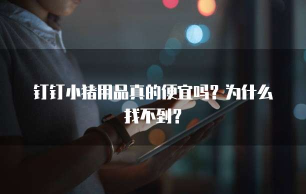 钉钉小猪用品真的便宜吗?为什么找不到?
