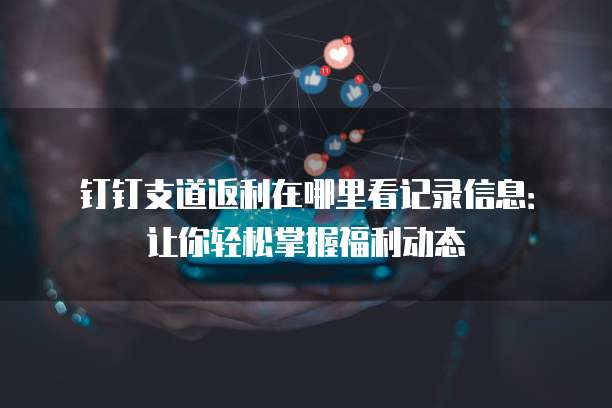 钉钉支道返利在哪里看记录信息：让你轻松掌握福利动态