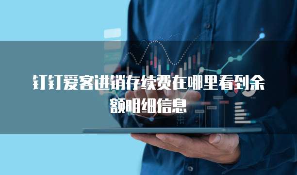 钉钉爱客进销存续费在哪里看到余额明细信息