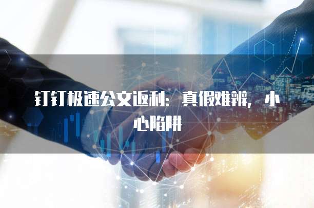 钉钉极速公文返利：真假难辨，小心陷阱