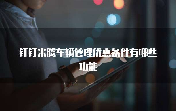 钉钉米腾车辆管理优惠条件有哪些功能