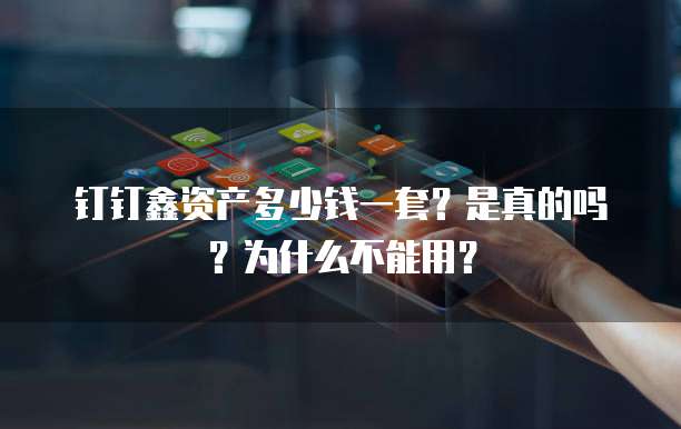 钉钉鑫资产多少钱一套？是真的吗？为什么不能用？