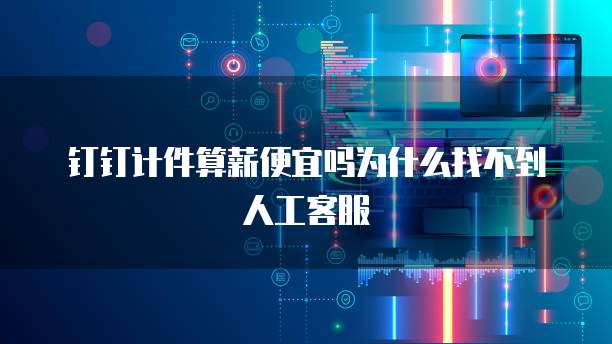 钉钉计件算薪便宜吗为什么找不到人工客服