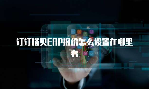 钉钉搭贝ERP报价怎么设置在哪里看
