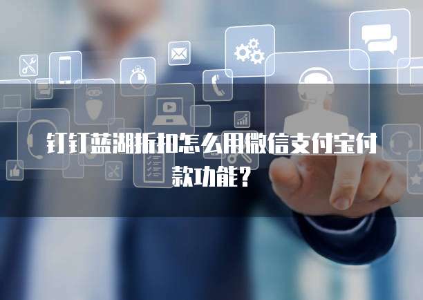 钉钉蓝湖折扣怎么用微信支付宝付款功能?