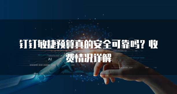 钉钉敏捷预算真的安全可靠吗?收费情况详解