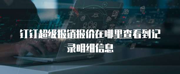 钉钉超级报销报价在哪里查看到记录明细信息