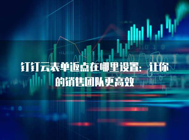 钉钉云表单返点在哪里设置:让你的销售团队更高效