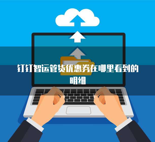 钉钉智运管货优惠券在哪里看到的明细