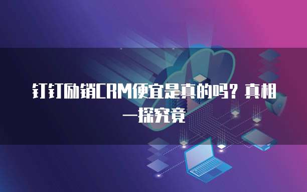 钉钉励销CRM便宜是真的吗？真相一探究竟