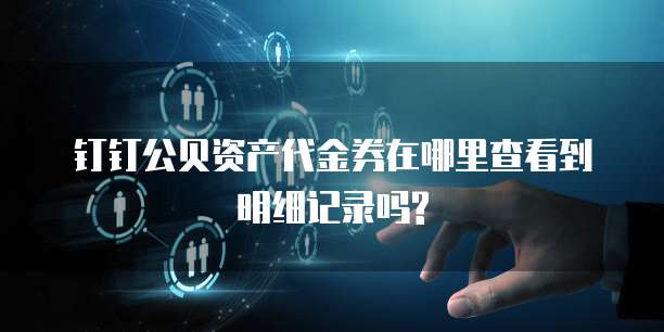 钉钉公贝资产代金券在哪里查看到明细记录吗?