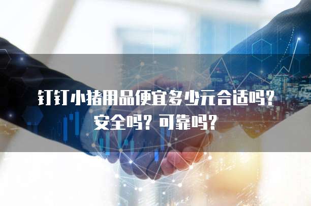 钉钉小猪用品便宜多少元合适吗?安全吗?可靠吗?