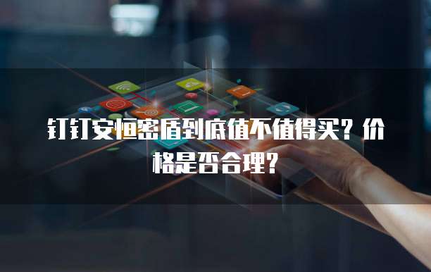 钉钉安恒密盾到底值不值得买?价格是否合理?