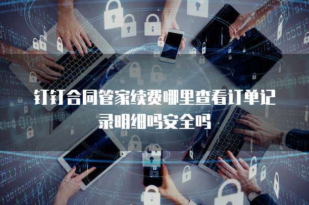钉钉合同管家续费哪里查看订单记录明细吗安全吗
