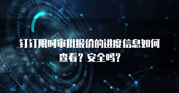 钉钉限时审批报价的进度信息如何查看?安全吗?