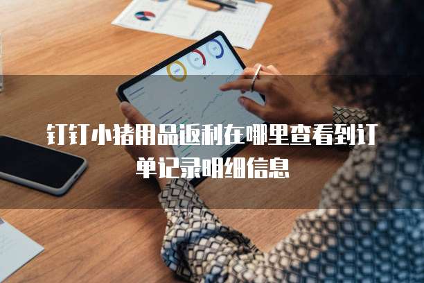 钉钉小猪用品返利在哪里查看到订单记录明细信息