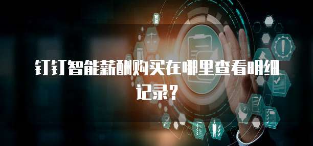 钉钉智能薪酬购买在哪里查看明细记录?