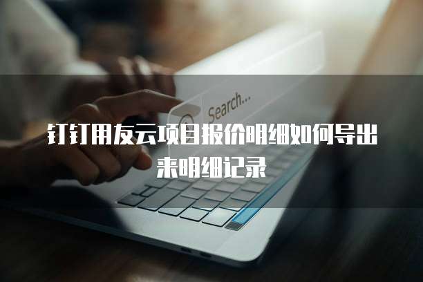 钉钉用友云项目报价明细如何导出来明细记录