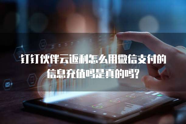 钉钉伙伴云返利怎么用微信支付的信息充值吗是真的吗?