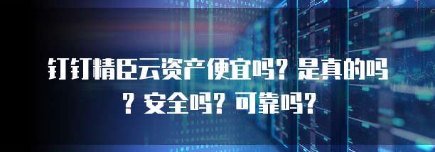 钉钉精臣云资产便宜吗?是真的吗?安全吗?可靠吗?