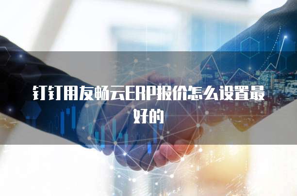 钉钉用友畅云ERP报价怎么设置最好的