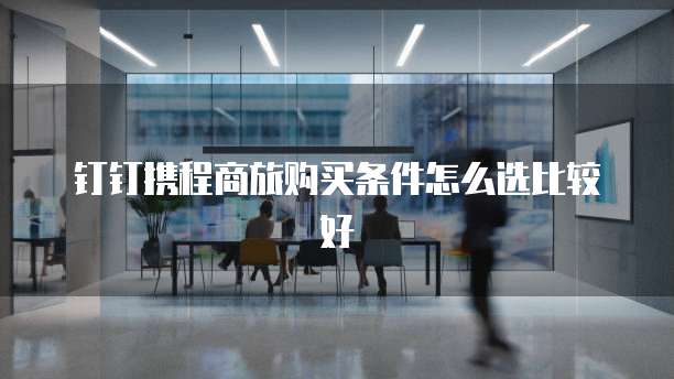 钉钉携程商旅购买条件怎么选比较好