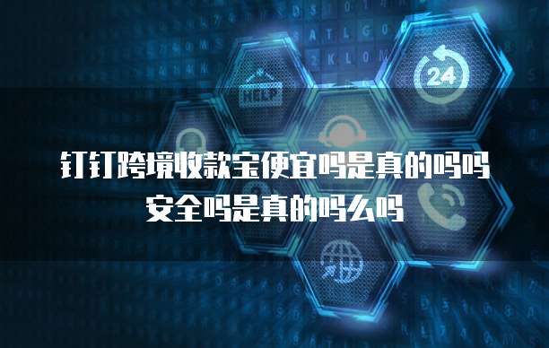 钉钉跨境收款宝便宜吗是真的吗吗安全吗是真的吗么吗