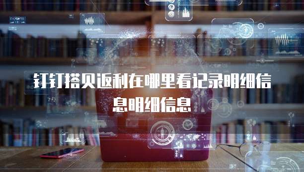 钉钉搭贝返利在哪里看记录明细信息明细信息