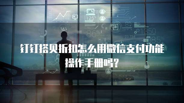 钉钉搭贝折扣怎么用微信支付功能操作手册吗?