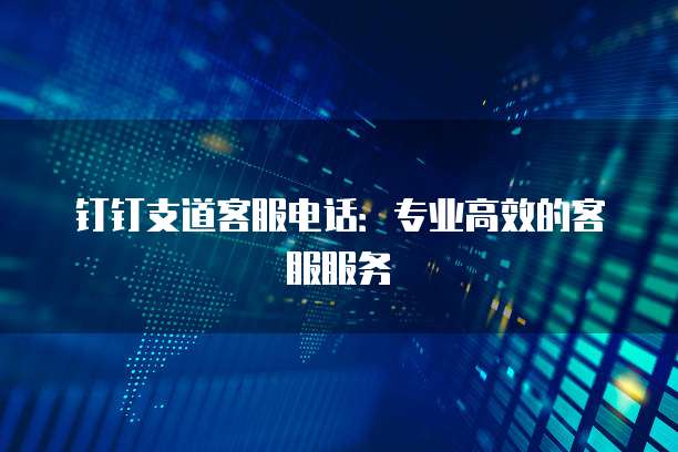 钉钉支道客服电话:专业高效的客服服务