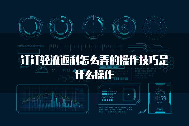 钉钉轻流返利怎么弄的操作技巧是什么操作