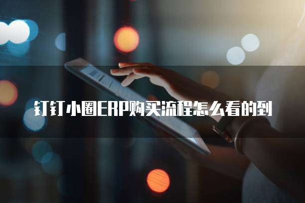 钉钉小圈ERP购买流程怎么看的到