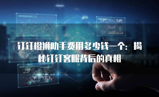 钉钉橙狮助手费用多少钱一个:揭秘钉钉客服背后的真相
