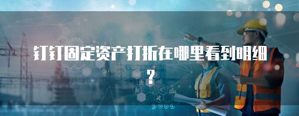 钉钉固定资产打折在哪里看到明细?