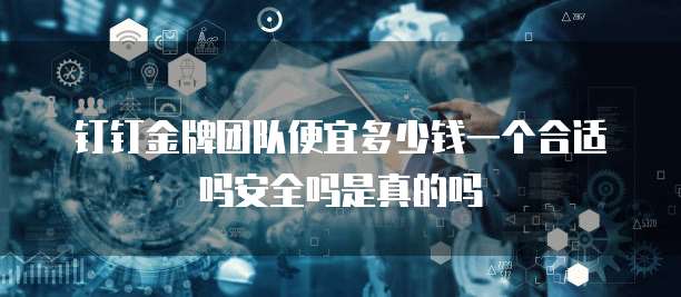 钉钉金牌团队便宜多少钱一个合适吗安全吗是真的吗