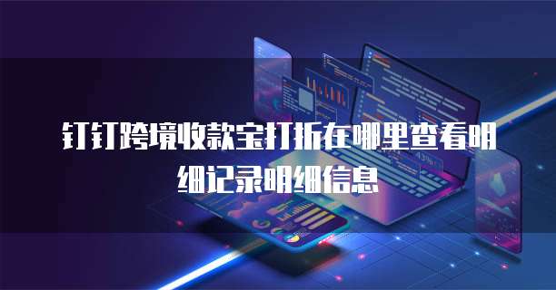 钉钉跨境收款宝打折在哪里查看明细记录明细信息