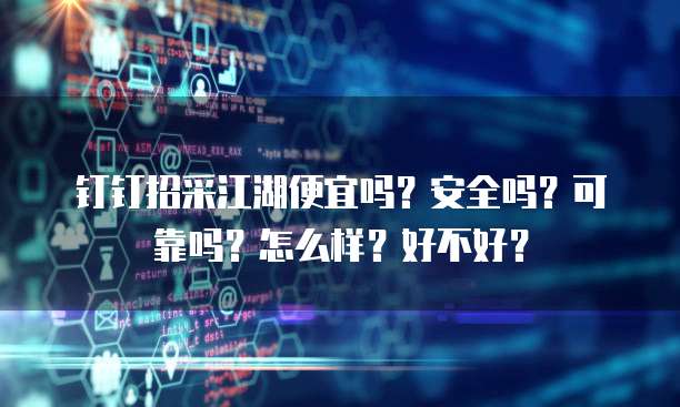 钉钉招采江湖便宜吗?安全吗?可靠吗?怎么样?好不好?