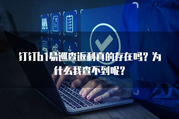 钉钉b1易巡查返利真的存在吗?为什么我查不到呢?