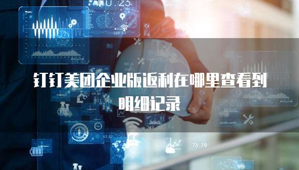 钉钉美团企业版返利在哪里查看到明细记录