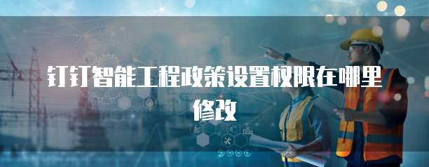 钉钉智能工程政策设置权限在哪里修改